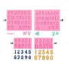 Letras Inglesas Maiúsculas e Minúsculas Molde de Silicone Fondant Decoração Digital Acessórios para Bolo de Chocolate Molde de Cola