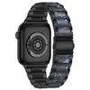 Adecuado para Apple Watch 8 9 S10 Correa de Reloj Iwatch 7 Ultra Metal Tres Perlas Correa de Reloj de Resina
