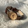 Reloj de Prueba Retro para Mujer Estudiante Ins Alto Valor Lujo Ligero Fragancia Británica Esfera Pequeña Reloj de Cuarzo para Mujer