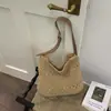 Bolso Tejido de Gran Capacidad para Mujer, Nuevo Diseño de Nicho Verano 2026, Bolso Cruzado de un Solo Hombro, Bolso para Vacaciones en la Playa