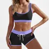 Novo Maiô Esportivo Feminino 2025 Duas Peças Preto e Branco Color Blocking Duas Peças Transfronteiriço Europeu e Americano Amazon Aliexpress