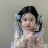 Par de Grampos Acessórios Super Fada Hanfu Grampos Antigos para Cabelo Infantis Acessórios de Cabelo com Borla de Bebê Princesa Grampo de Cabelo Estilo Chinês para Menininha