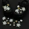 Hebilla Decorativa para Zapato de Agujero Flor de Perla Marrón Vintage de Gama Alta Accesorios para Manualidades Hebilla de Zapato Versátil Decoración de Zapato Venta al por Mayor