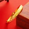 Pulsera para mujer chapada en oro de 10 mm con estrellas de lluvia de meteoritos push-pull joyería simple oro arena puesto en vivo fábrica mayorista