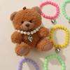 Lindo collar de corazón de melocotón para muñeca, hecho a mano, con colgante de amor, accesorios decorativos para muñeca de peluche, joyería al por mayor.