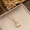 Bolsa de luxo de nicho com letra H com colar completo de titânio e aço cravejado de diamantes para mulheres, corrente de clavícula moderna e elegante, acessórios de alta qualidade atacado