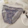 Panty de Seda de Hielo Sexy Estampado de Leopardo para Niña Calzones de Mujer de Cintura Baja Sin Costuras Cómodos de Tira Fina con Abertura Alta