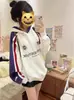Sudadera con capucha de peso pesado estilo americano de moda con bloques de color y mangas raglán para hombre, corte holgado, diseño de nicho, chaqueta versátil para pareja para otoño e invierno