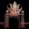 Mãe Negra, Taishan, Vovó, Imperatriz, Coroa de Fênix, Chapéu de Guanyin, Chapéu de Estátua de Deus Buda, Chapéu Três Fênix de Estátua, Adorno de Cabeça de Coroa