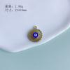 Accesorios para joyería DIY al por mayor exquisitos micro lujo Ojo de Diablo Azul hueco incrustación pequeño colgante accesorios para joyería