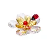 Artesanato de Cristal, Flores, Joaninhas, Folhas, Animais, Decoração de Entrada de Sala de Estar, Animais de Chá, Pequenos Enfeites para Jardim de Pátio, Mercadorias Transfronteiriças