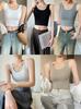 Camisola Blanca sin Mangas para Mujer, Aspecto Adelgazante y Top de Forma I de Talla Grande con Parte Inferior Alta que se Puede Usar por Fuera