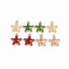 Pendientes con forma de estrella de mar oceánica de color perlado, joyería de aleación, accesorios de joyería DIY, tocado, explosiones, directos de fábrica