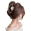 Pinza para el pelo de nube refrescante de verano para mujer 2026 Nuevo estilo Clip de tiburón de perla y flor de alta gama Pasador Accesorio para el cabello para mujer