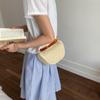 Bolso de Mano de Paja Tejida de Moda con Cadena, Gran Capacidad, Personalidad de Verano 2025, Bolso Cruzado para Hombro