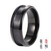 Joias de Aço Tungstênio para Exportação Europeia e Americana 8mm Largura Preto DIY Tungstênio Ouro Anel Fabricante Atacado