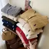 Hilo de mecha Andy Calidad Terciopelo Otoño e Invierno Marca Pony Suéter de Punto Cuello Redondo Giro Vintage Ajustado Suéter Suéter