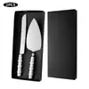 Cuchillo y Tenedor para Pastel Chapados en Oro Amazon Transfronterizos Set de Espátulas de Acero Inoxidable Espátula para Pizza Herramientas de Cocina para Hornear Pan