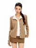 Loja Oficial Dan Nong de Xangai/Casaco Suéter Cardigan para Mulheres, Patchwork Retrô de Outono com Camadas, Malha Slimming Falsa de Duas Peças
