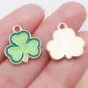 Nuevo Dibujo Animado Goteo de Aceite Trébol de Cuatro Hojas Irlandés Sombrero Botas Globo de Suerte Colgante de Aleación Accesorios para Joyería DIY