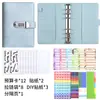 Cuaderno de Hojas Sueltas A6 de Venta Caliente Transfronterizo con Candado de Contraseña, Cuaderno Creativo de Presupuesto en Efectivo de Cuero PU para Ahorrar Dinero y Almacenamiento