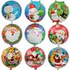 Direto da fábrica 18 polegadas Papai Noel boneco de neve balão de filme de alumínio decoração de feriado para shopping bar bola de ar flutuante
