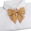 Pajarita de Color Sólido con Puntiagudos y Acentos de Plumas, Accesorios Jk, Pajarita Estilo Japonés para Estudiante Mujer, Pajarita Grande con Cordón, Estilo Uniforme Escolar