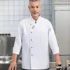 Ropa de Trabajo para Chef de Manga Larga para Hombre Ropa de Otoño e Invierno Comedor de Catering Hotel Pastelería Repostería Ropa de Trabajo de Cocina Ropa de Chef