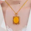 2025 Nuevo Collar Estilo Palacio Dorado Cuadrado para Mujer Retro Elegante Diseño de Nicho Elegante Cadena para Clavícula