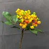Fruta Simulada Cereza Fruta Rama Corta Fruta Navideña Rama Única Jugo de Baya Decoración de Arreglo Floral Accesorios Arándano Baya Biónica