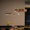 Lámpara de araña de lujo para entrada nórdica de color oro rosa para restaurante, moderna para pasillo de casa, de alta gama, con forma de C, transfronteriza, de aluminio, para sala de estar