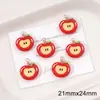 Colgante de Manzana de Resina de Dibujos Animados Lindo Hecho a Mano DIY Colgante para Llavero Materiales para Joyería