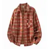 Camisa para Hombre 2026 Otoño Nueva Camisa de Manga Larga a Cuadros Tie-Dye Holgada Talla Grande para Hombre Top para Hombre