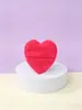 Esponja de maquillaje 3D afelpada en forma de corazón, forma de abanico para polvos sueltos, doble cara, suave y delicada, no absorbe el polvo, para fijar el maquillaje