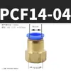 Conector Rápido com Rosca Interna PCF para Mangueira de Ar Pneumática Conector Reto PCF4-M5/6-01/8-02/10-03/12-04