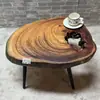 Mesa de Té de Madera de Alcanfor Talla de Raíz Madera Maciza Mesa de Café Pequeña Estilo Shaji B&B Sala de Estar Ventana Saliente Tatami Mesa Pequeña