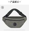 Bolsa de Cintura de Lona Masculina Nova de Primavera Bolsa de Cintura Esportiva ao Ar Livre Repelente à Água Grande Capacidade Bolsa Registradora Bolsa Transversal Casual