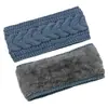 Faixa de Cabelo de Veludo Torcido Tricotado Inverno Novo Europeu e Americano Faixa de Cabeça Esportiva Com Forro Extra Proteção Contra Frio Acessórios de Cabelo Faixa de Cabelo