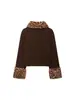 Nuevo Cardigan de Punto con Cuello de Piel Sintética con Efecto Piel, Estilo Europeo Elegante de Alta Calidad, Abrigo 5755128