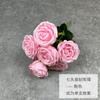 Ramo de rosas de concubina imperial de siete cabezas flor artificial decoración de boda diseño de sala de bodas guía de camino flor artificial planta verde artificial transfronterizo