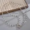 Nueva entrada, cadena cruzada ligera de lujo con cuentas de cristal para teléfono móvil, cadena híbrida con cuentas para teléfono móvil, cuerda colgante, decoración para equipaje, cordón para mujer