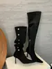 Botas Vaqueras 2026, Uso Triple, Punta Fina, Tacón de Aguja, Botas Largas Hasta la Rodilla para Mujer, Botas Plisadas de Gamuza y Piel Suave de Otoño
