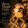 Nueva Fuente Mágica de Muñeco de Nieve, una luz LED navideña para jardín de copos de nieve que fluye