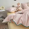 Conjunto de Roupa de Cama de Algodão 100% Puro Grau Materno e Infantil Classe A Conjunto de Quatro Peças Lençóis de Algodão Puro Capas de Edredom Lençóis com Elástico Conjunto de Três Peças Dormitório Toque de Luxo Quarto Principal