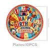 Nuevos Platos de Papel Vasos de Papel Vajilla Desechable Decoración de Fiesta de Cumpleaños de Circo Accesorios de Fiesta de Carnaval de Terror de Halloween