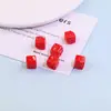 Contas acrílicas 3D em formato de queijo quadrado, coloridas como doces, de 10mm, para correntes de celular e acessórios feitos à mão com miçangas DIY