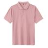 Verão novo algodão mercerizado em branco cor sólida lapela manga curta camiseta polo camisa logotipo impresso roupas de trabalho de negócios atacado