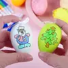 Material para Aula de Arte de Ovos de Grafite de Natal, Prêmios para a Turma Toda, Brinquedos Educacionais Pintados à Mão e para Colorir, Prêmios para Jardim de Infância