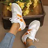 Nuevos Zapatos Blancos de Primavera y Otoño Casuales y de Cuadros con Cordones Talla Grande Deportivos Casuales de Suela Plana Más Fáciles de Combinar Zapatos Deportivos Venta al por Mayor