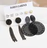 Set de Aretes de Aro con Perlas para Mujer Pendientes Geométricos Pendiente Círculo